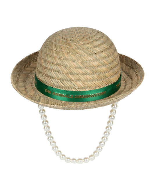 Straw Hat Green Accessories The Animals Observatory