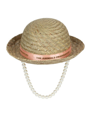 Straw Hat Pink Accessories The Animals Observatory