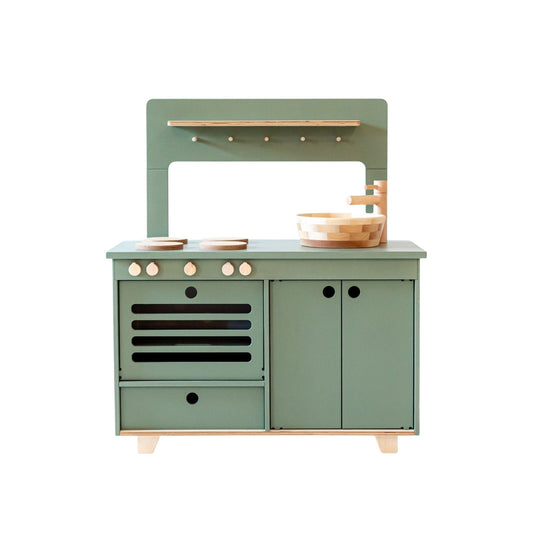 Dusty Green Wooden Play Kitchen Kids Room Furniture Midmini