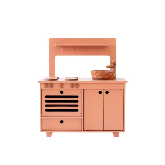 Wooden Play Kitchen - Dusty Pink Kids Room Furniture Midmini