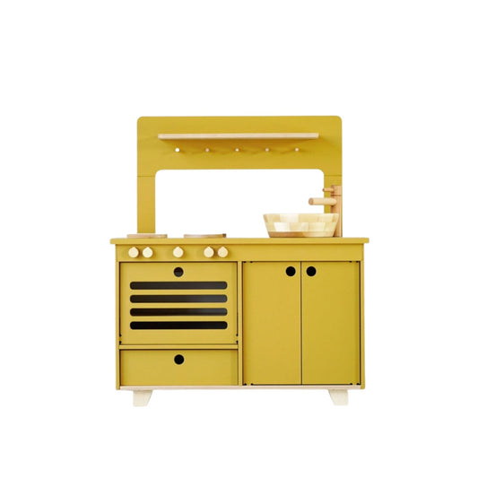 Mustard Wooden Play Kitchen Kids Room Furniture Midmini