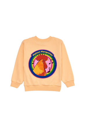 Rooster Sweatshirt Apricot Sweatshirts Maison Mangostan