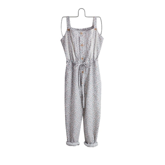 Floral muslin jacks jumpsuit