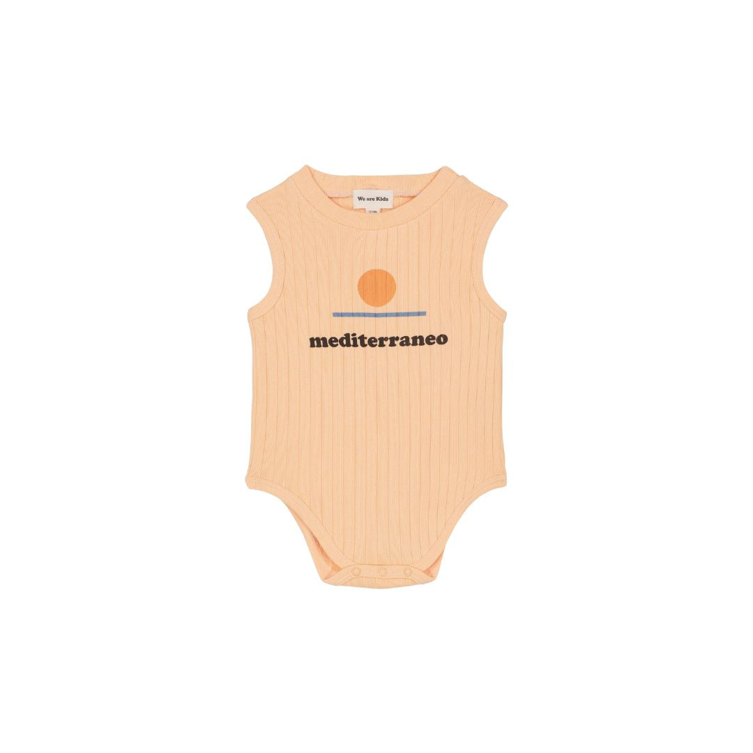 Body Orso Peach / Print Mediterraneo