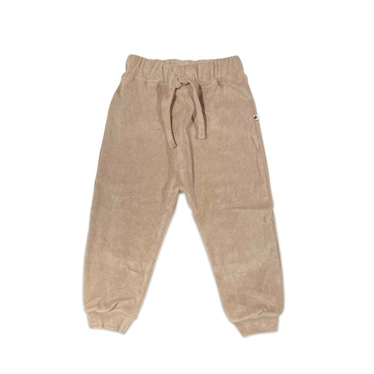 Towelling Jog Pant: Beige