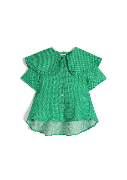 Lua Green Linen Tops Wolf & Rita
