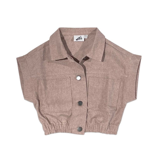 Twill Jacket: Dusty Pink