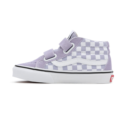 Sk8-Mid Reissue (Checkerboard) Languid Lavender-True White - by Vans