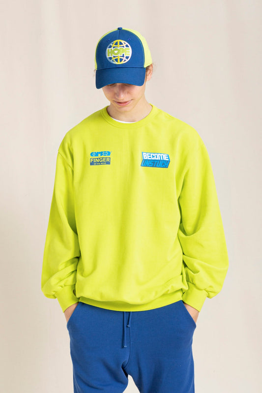WAVE Fluo Lime Grow Up - Loose Sweater
