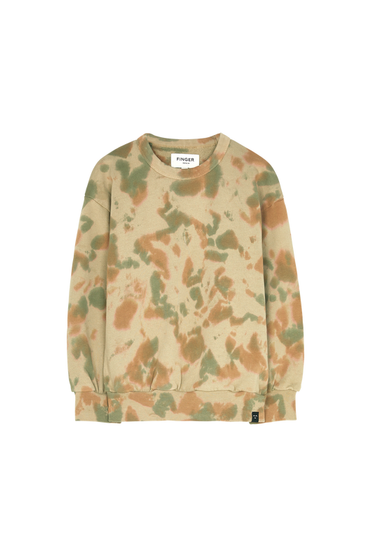 WAVE Khaki Tie & Dye - Loose Sweater