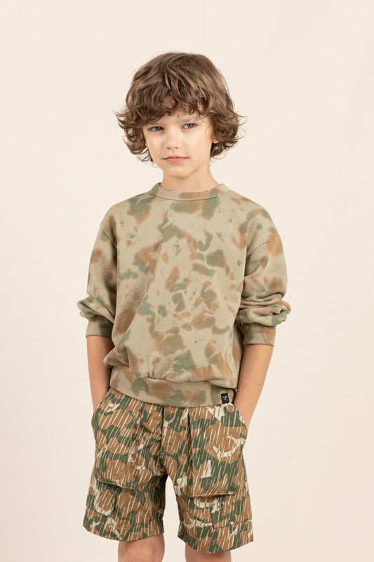 WAVE Khaki Tie & Dye - Loose Sweater