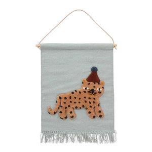Wallhanger - Leopard - Dusty Blue Wallhanger OYOY