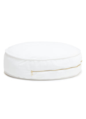 Velvet White Ottoman Beanbag Wigiwama