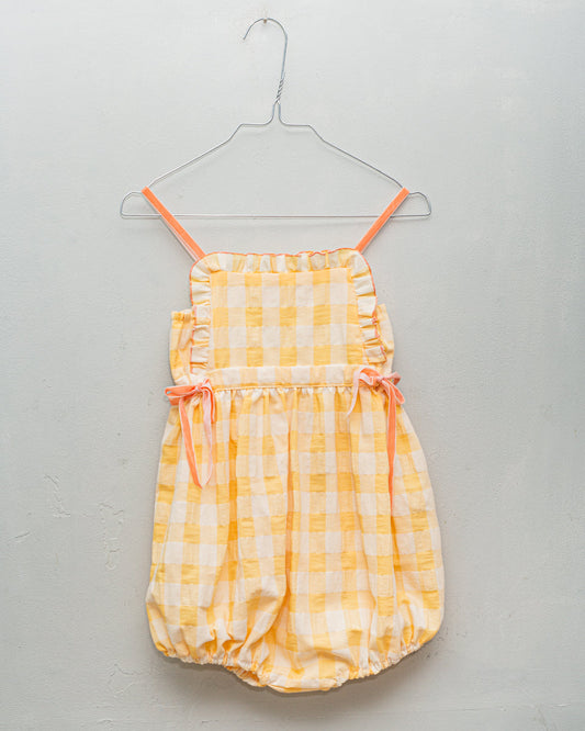 Ada Playsuit Yellow Vichy Jumpsuits Cosmosophie