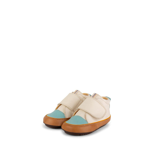Aqua/Cream Strap Sneaker Booties Shoes & Booties Dulis Shoes