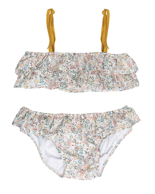 Ariel Bikini Garden Print Swimwear Cosmosophie