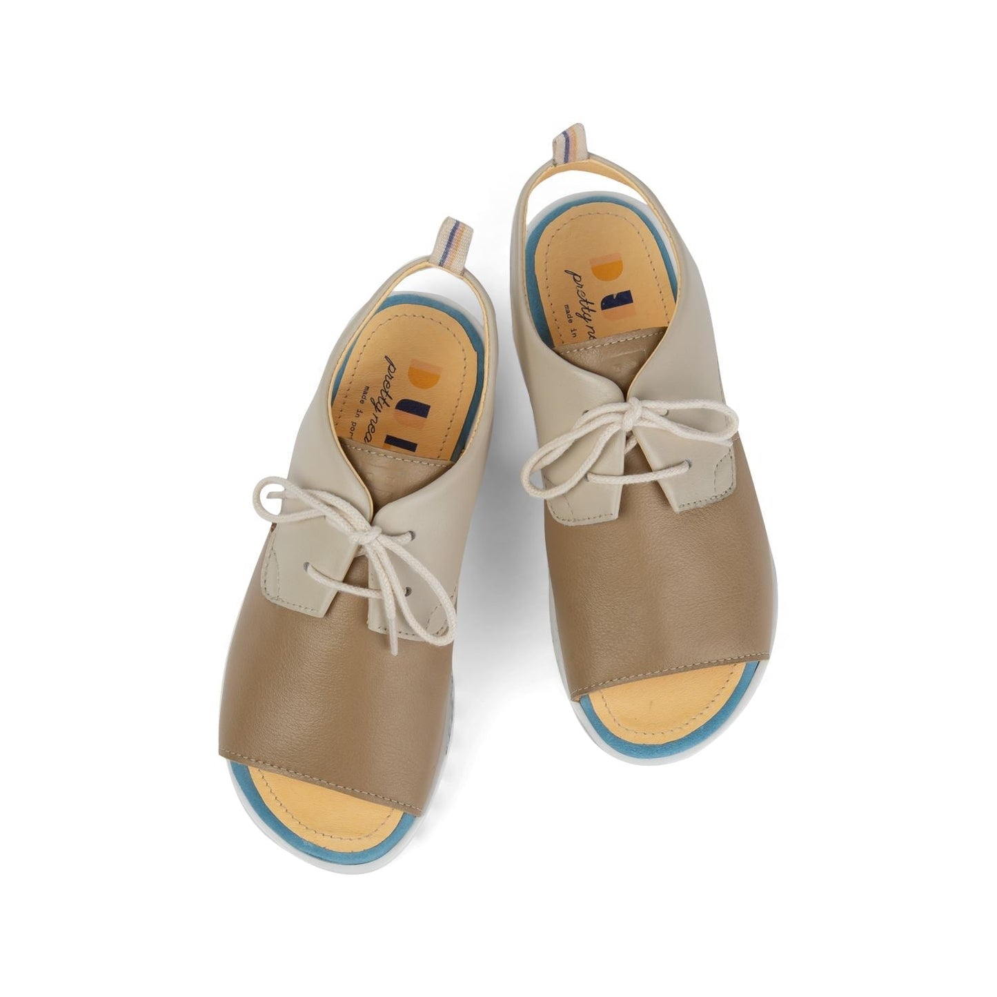 Beige Lace-up Sandals Shoes Dulis Shoes