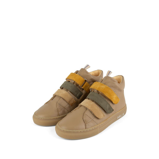 Beige Strap Mid Sneakers Shoes Dulis Shoes