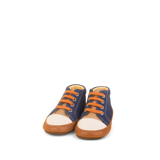 Sneaker Booties - Blue & Orange Shoes & Booties Dulis Shoes