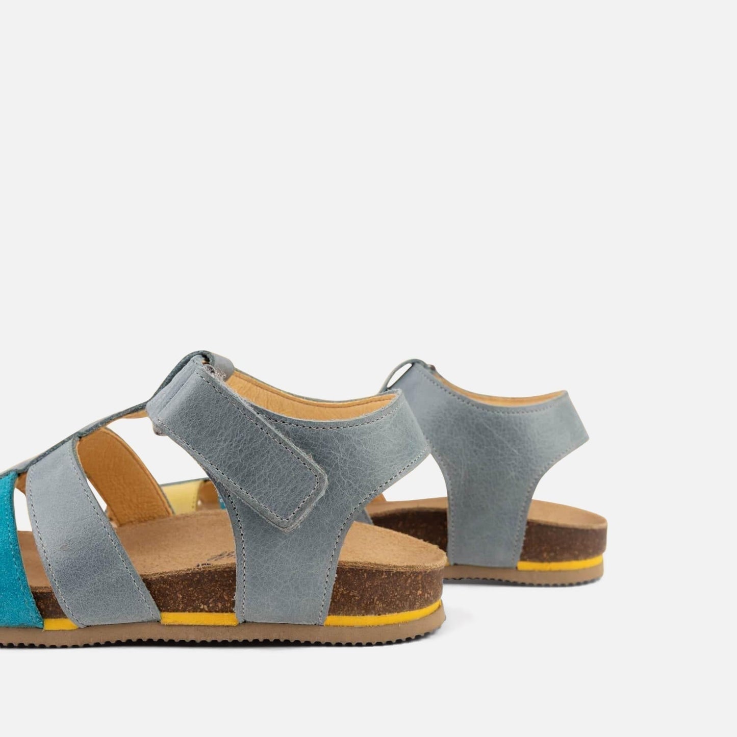 Blue/Yellow Fisherman Sandals Shoes Dulis Shoes
