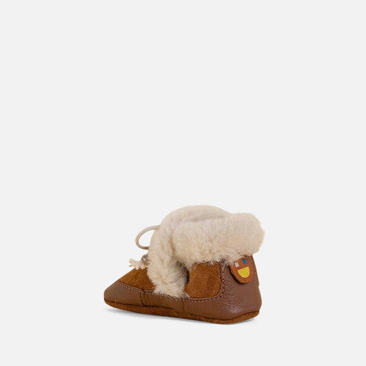 Brown Fuzzy Booties Shoes & Booties Dulis Shoes