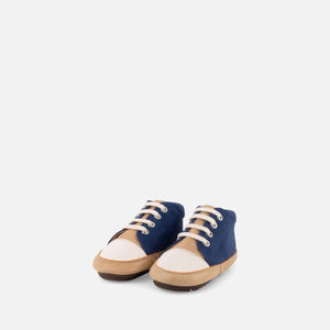 Cream/Blue Sneaker Booties Shoes & Booties Dulis Shoes