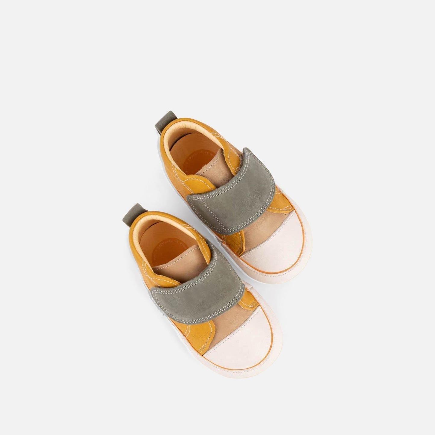 Cream/Mustard Strap Sneaker Booties Shoes & Booties Dulis Shoes