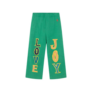 Elephant kids pants green love Trousers The Animals Observatory