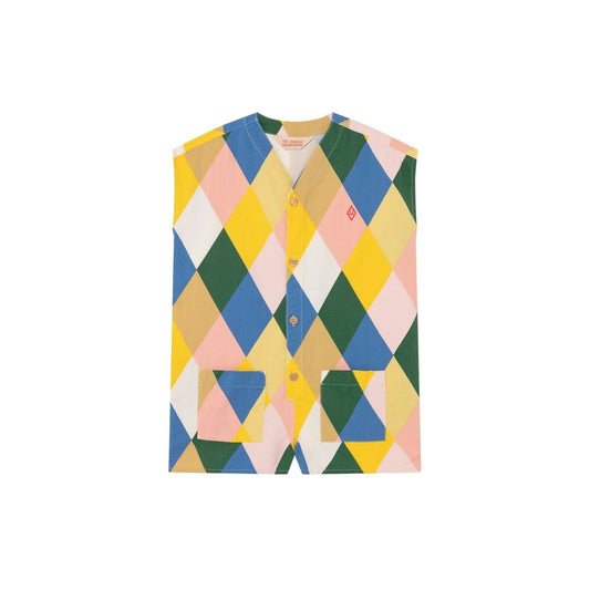 Ape kids jumpsuit white rhombuses Jumpsuits The Animals Observatory