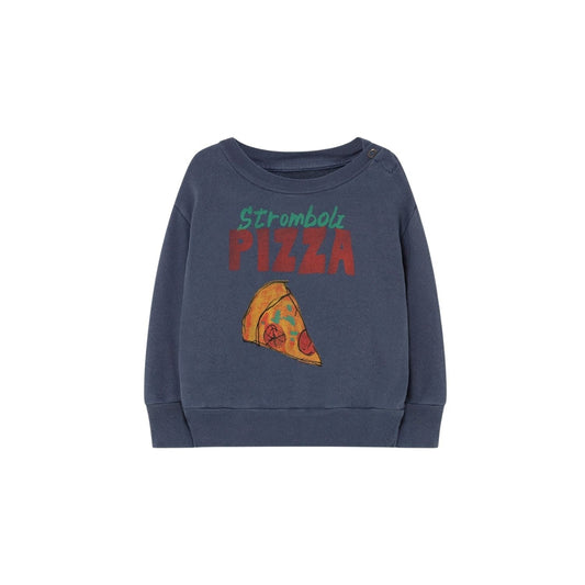 Bear baby sweatshirt navy pizza Sweatshirts The Animals Observatory