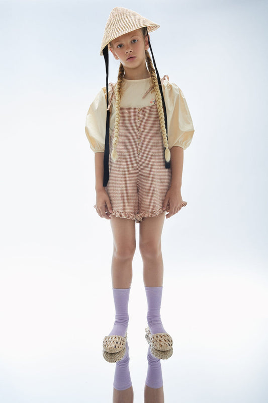 Banda Overall Brown Checks Jumpsuits Jellymade