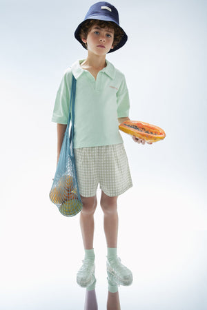 Isles Shorts Tea Green Checks Shorts Jellymade