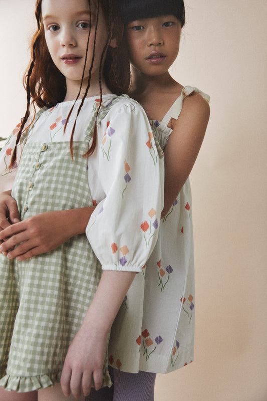 Banda Overall Tea Green Checks Jumpsuits Jellymade