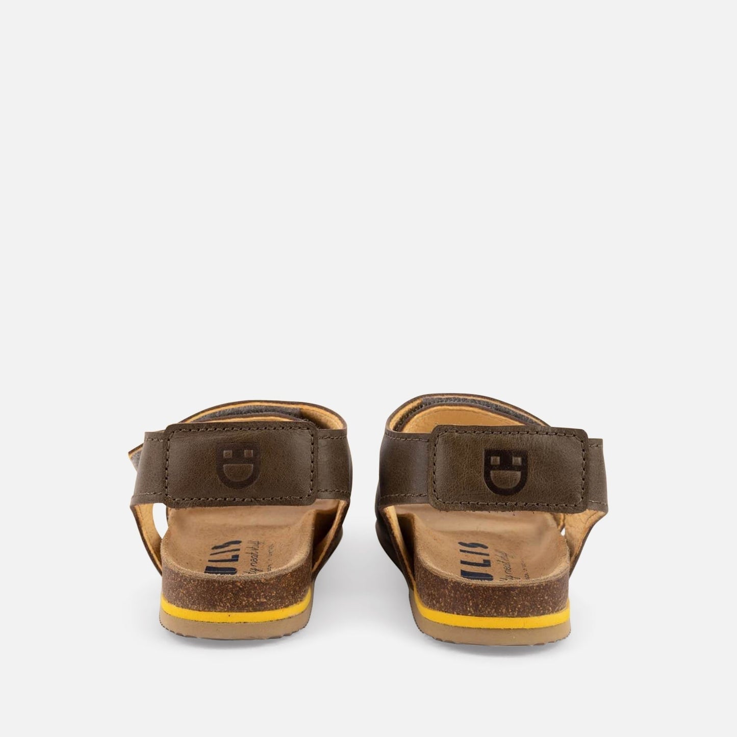 Khaki D-Velcro Sandals Shoes Dulis Shoes