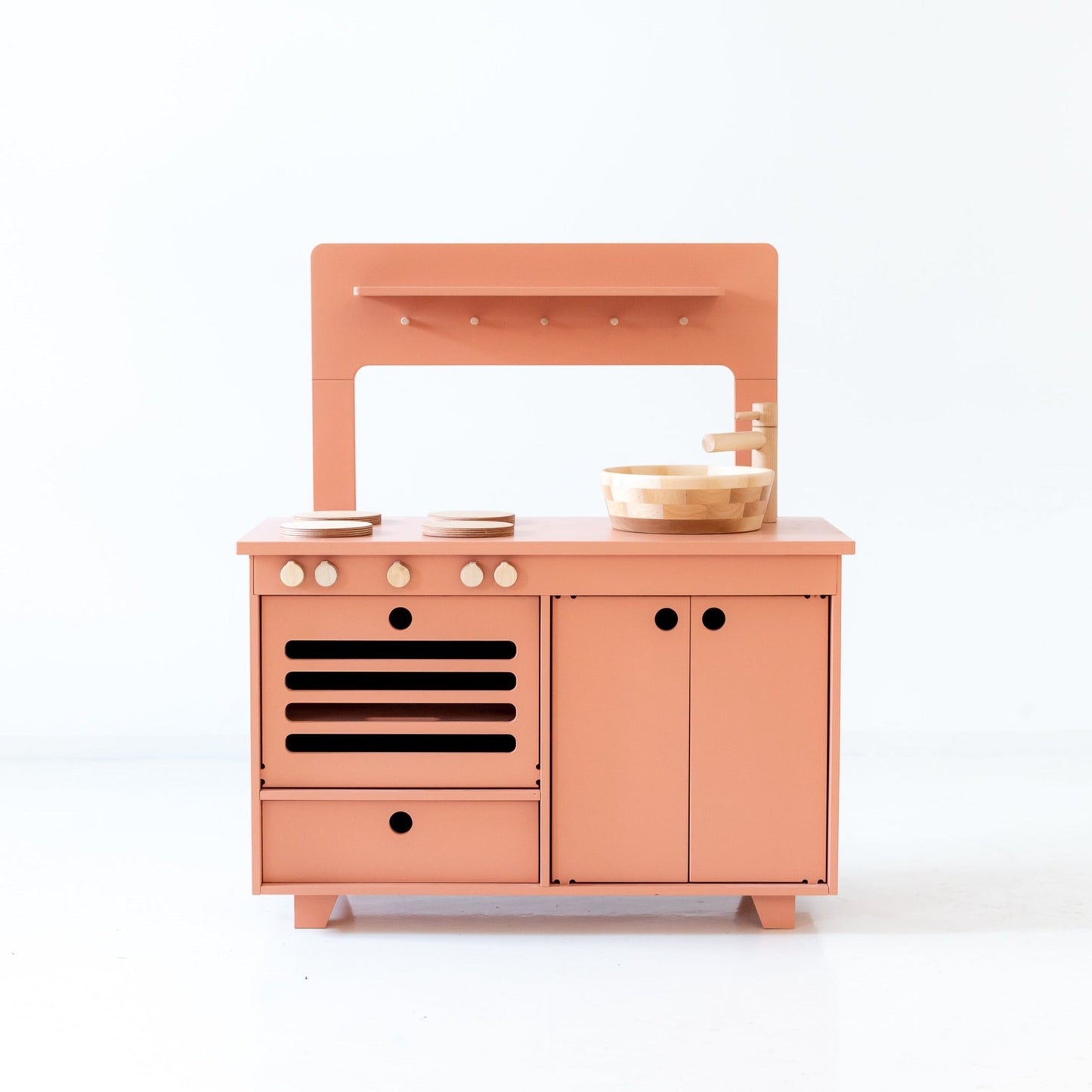 Wooden Play Kitchen - Dusty Pink Kids Room Furniture Midmini
