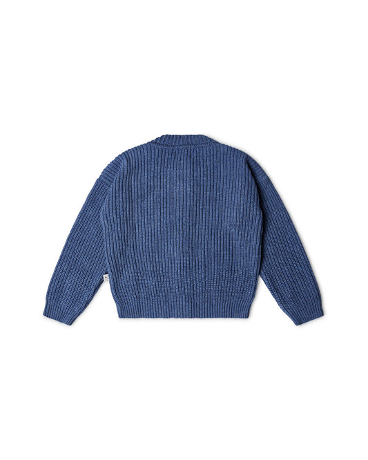 Nico Cardigan Thunder Blue Knitwear Matona