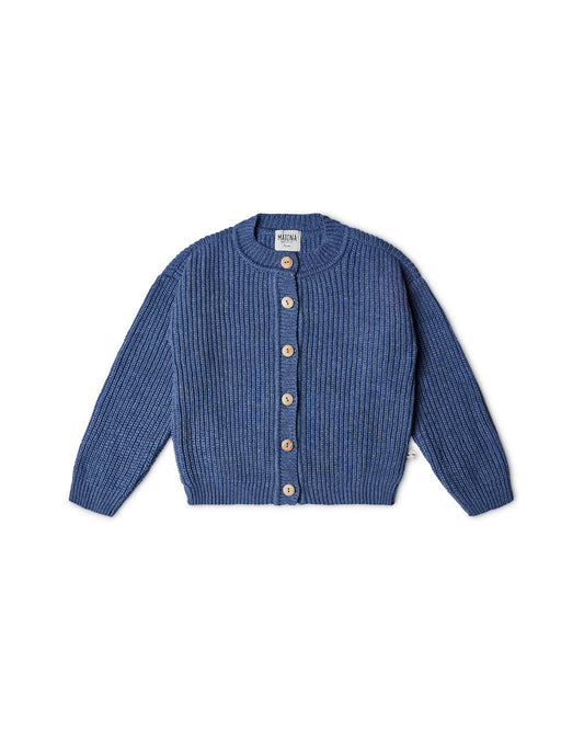 Nico Cardigan Thunder Blue Knitwear Matona