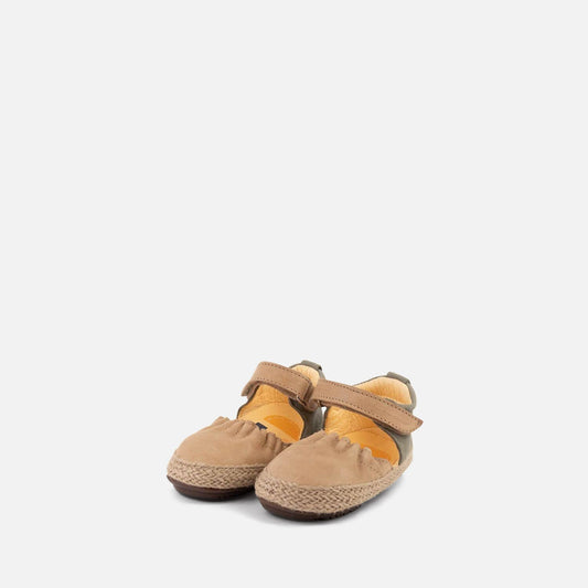 Peach/Green Strap Ballerinas Shoes & Booties Dulis Shoes