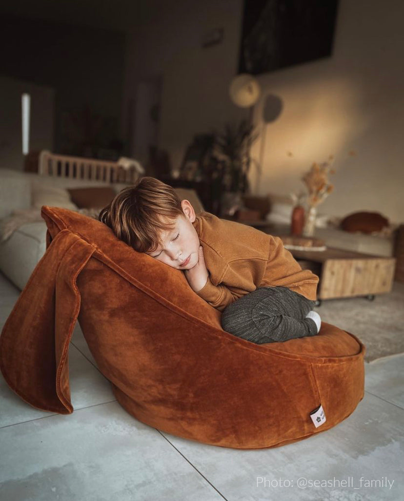 Velvet Cinnamon Bunny Beanbag Beanbags Wigiwama