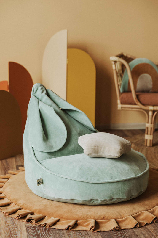 Velvet Jade Bunny beanbag Beanbags Wigiwama
