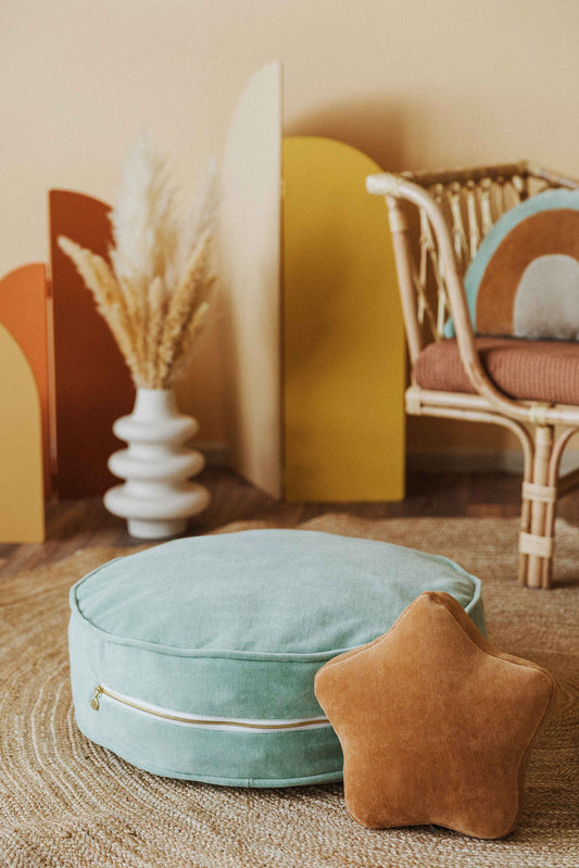 Velvet Jade Ottoman Beanbag Wigiwama