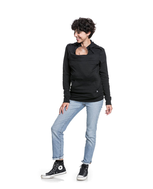 Baby carrier sweatshirt | Mama Plays | Black Carriers Mama Hangs