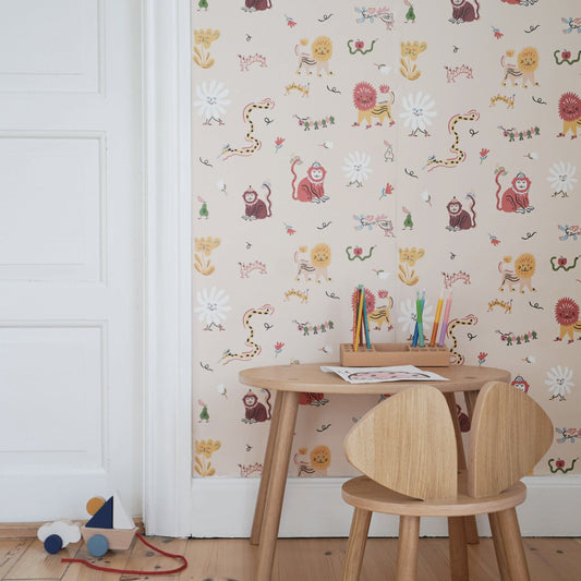 Wallpaper Monkey Fun Beige Wallpaper Nofred