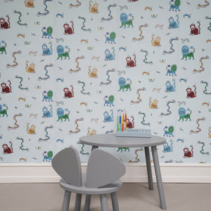 Wallpaper Monkey Fun Blue Wallpaper Nofred