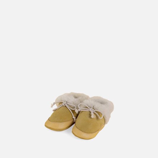 Yellow Fuzzy Booties Shoes & Booties Dulis Shoes
