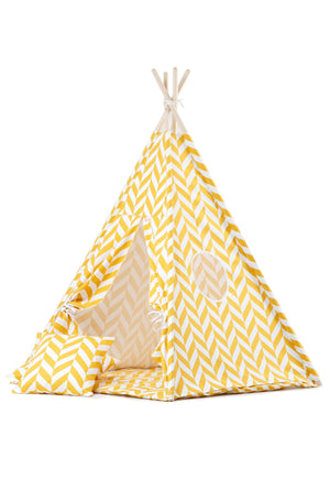 Mustard Herringbone Teepee Set Teepees Wigiwama