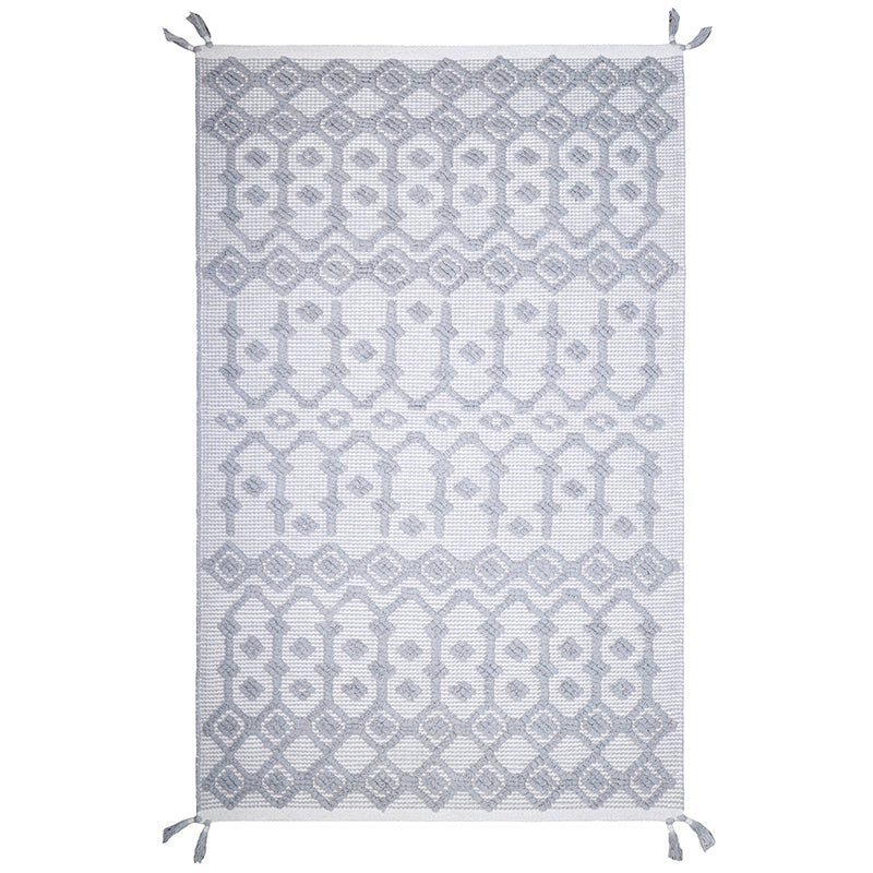 Gray and ecru children carpet