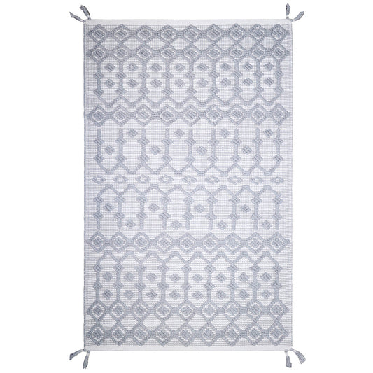 Gray and ecru children carpet