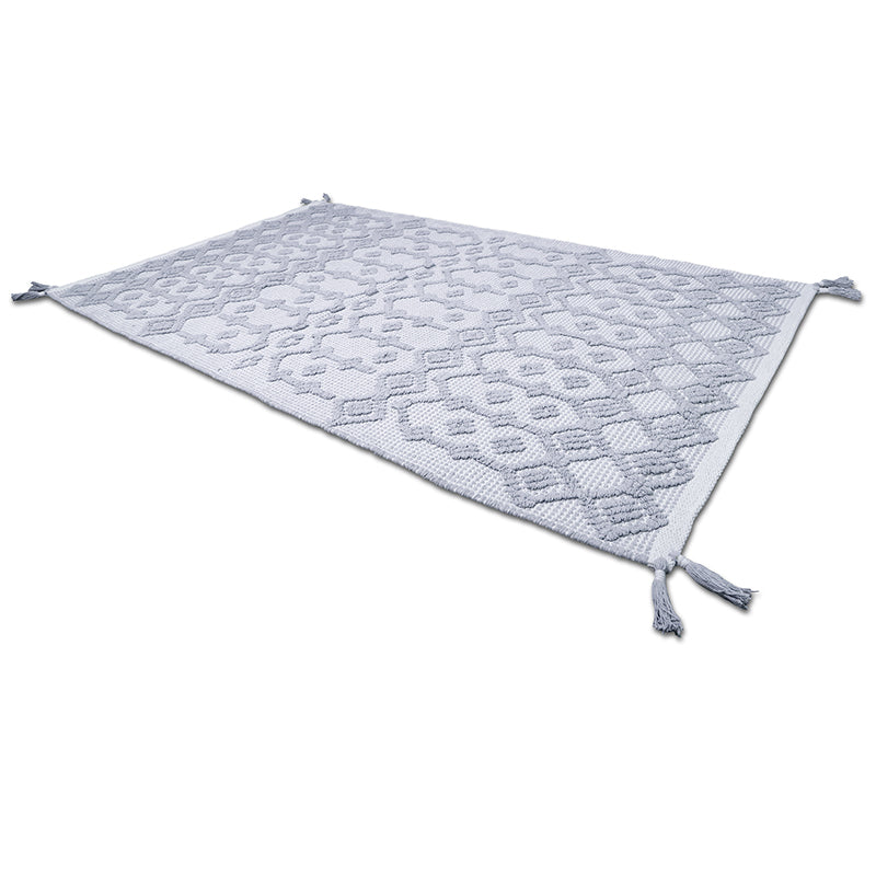 Gray and ecru children carpet