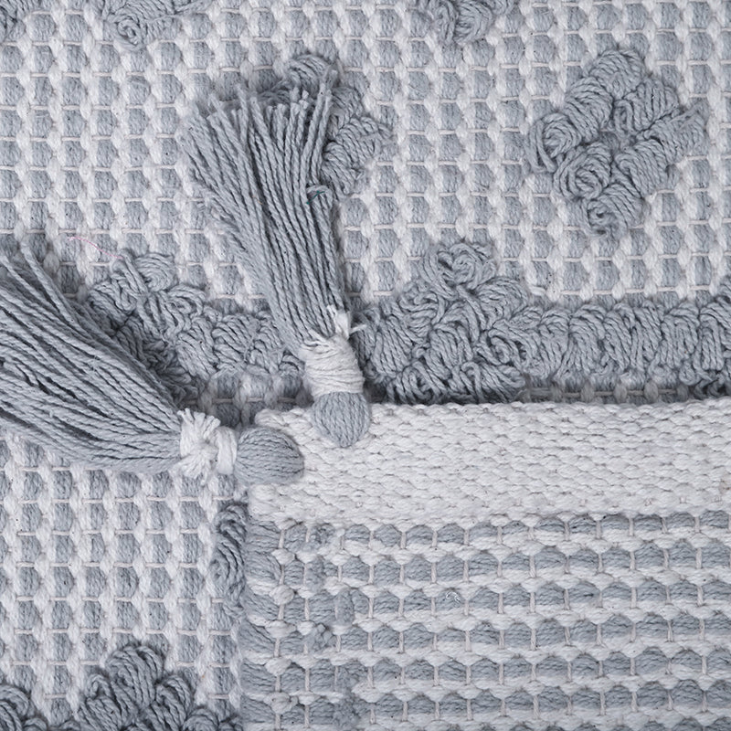 Gray and ecru children carpet
